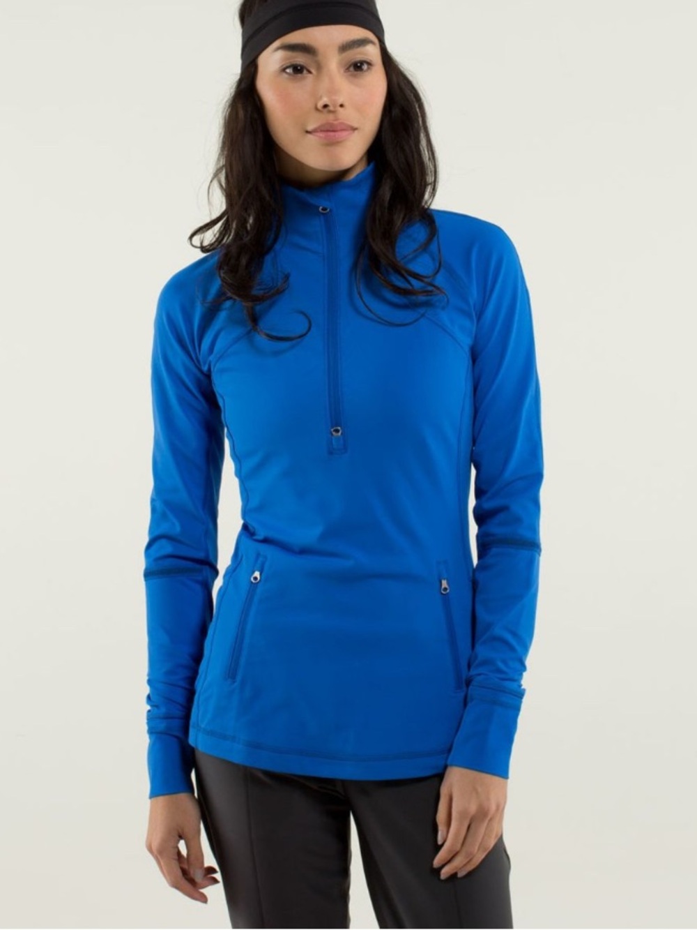 #903 RARE Lululemon Race With Grace 1/2 Zip Baroque Blue Size 8 NWOT